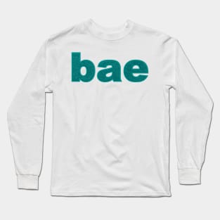 Bae in Green Glitter Long Sleeve T-Shirt